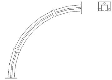 Sketch 90 degree curve track